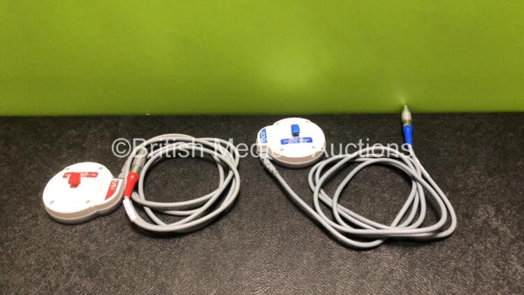 Job Lot Including 1 x Toco CT1 Contractions Transducer and 1 x US1 Ultrasound Transducer (In Excellent Condition) *SN 12966 / 17944*