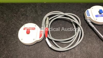 Job Lot Including 1 x Toco CT1 Contractions Transducer and 1 x US1 Ultrasound Transducer (In Excellent Condition) *SN 12966 / 17944* - 2