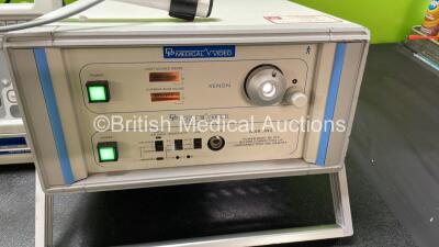 Mixed Lot Including 3 x Baxter Colleague Pumps, 1 x Medical Video DP 2020 Digital Processor and 1 x Urine Flow Tester Unit *SN 22030154DB, 22030053DB, 22030151DB, DP10164* - 3