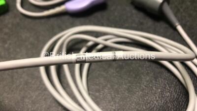 Job Lot of Patient Monitoring Cables / Connectors Including 5 x GE ECG Connectors and 3 x Vyaire Medical Cables - 11