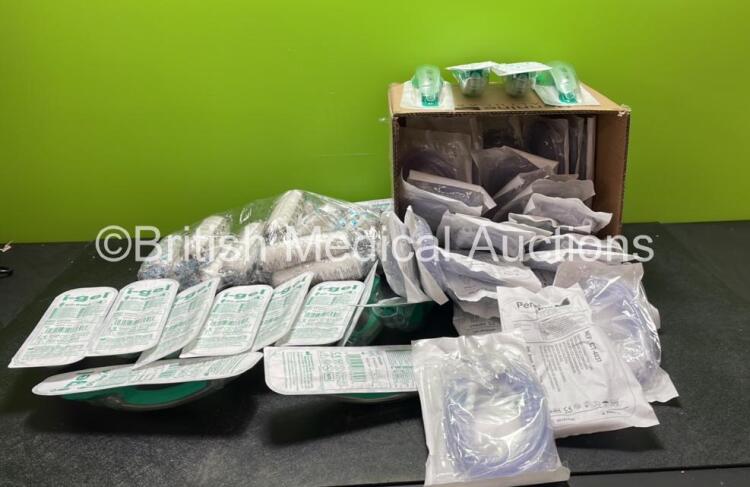 Job Lot of Consumables Including i-gel Supraglottic Airways, Pennine Suction Connection Tubes and Support Bandages