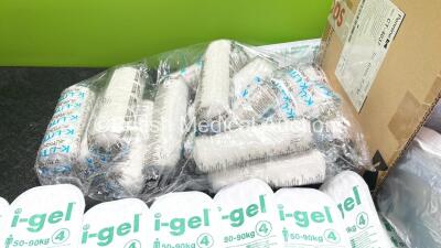 Job Lot of Consumables Including i-gel Supraglottic Airways, Pennine Suction Connection Tubes and Support Bandages - 4