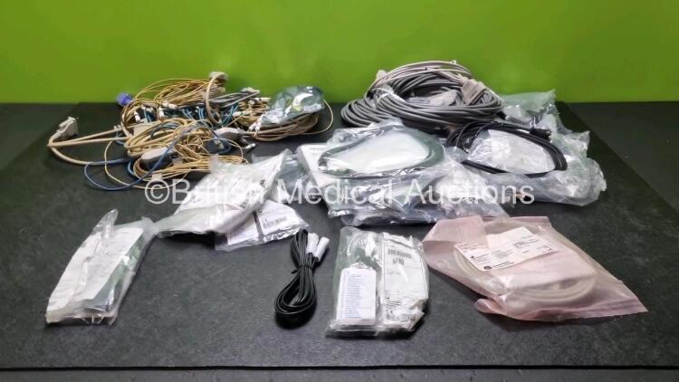 Job Lot of 5 Lead ECG Leads and Olympus Cables