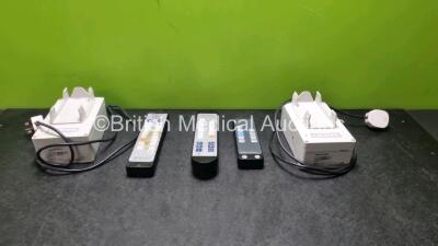 Job Lot of Operating Table Remotes Including 1 x Maquet 3113.1269, 1 x Maquet 1133.91A0 with 2 x Maquet 34310.26A0 Wireless Controller Chargers (Both Power Up) and 1 x Maquet 311.30D9 / 01442