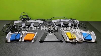 Job Lot of Footswitches Including 2 x Smith & Nephew Dyonics Power 2, 1 x Cusa Excel, 1 x Olympus WB50402W and 1 x 5020-053 Linvatec Hall Surgical