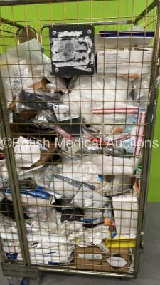 Large Quantity of Consumables Including Various Defibrillator Pads (Out of Date) Supertex Coveralls and Face Masks (Cage Not Included) - 3