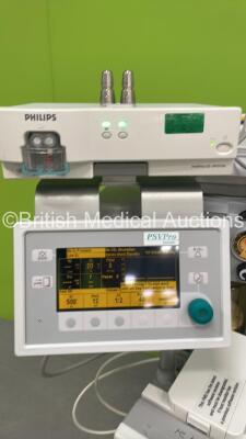 Datex-Ohmeda Aestiva/5 Anaesthesia Machine with Datex-Ohmeda Aestiva 7900 SmartVent Software Version 4.8 PSVPro, Philips Module Rack with IntelliVue G2 Module *Mfd 2018*, PRESS and BIS Modules, IntelliVue G5-M1019A Gas Module, Various Monitor Leads, Bello - 2