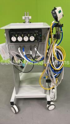 Datex-Ohmeda Aestiva/5 Induction Anaesthesia Machine with Philips Module Rack with PRESS Module, IntelliVue G5-M1019A Gas Module, VentiPAC with alarmPAC, Bellows, Absorber and Hoses (Powers Up) *S/N AMWF00210* - 5