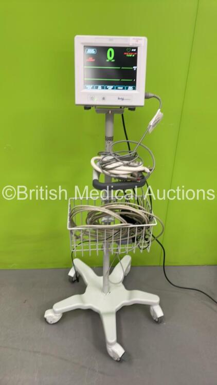 Ivy Biomedical Cardiac Trigger Monitor 7800 on Stand with 2 x MRI ECG Cables *Mfd 2020* (Powers Up)