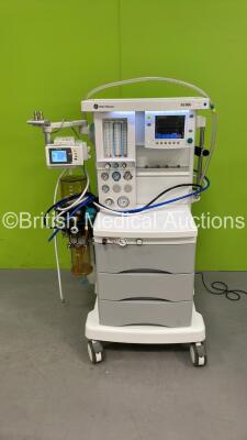 Datex-Ohmeda 9100c Anaesthesia Machine Version 1.2 with Philips Module Rack with IntelliVue X2 Module *Mfd 2018*, IntelliVue G7 Module, NMT and PRESS Modules, Various Monitor Leads, Bellows, Absorber and Hoses (Powers Up) *S/N ME13040282*