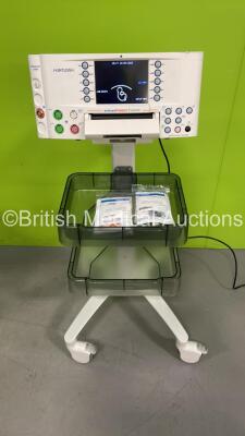 Huntleigh Sonicaid FM800 Encore Fetal Monitor on Stand (Powers Up with Some Damage to Casing - See Photo) *S/N 751DX0501453-13*