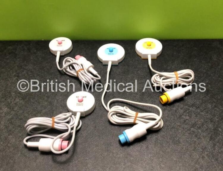 4 x Sonicaid Fetal Transducers (In Excellent Condition) *SN 502759 / 405822 / 154873 / 151820*