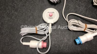 4 x Sonicaid Fetal Transducers (In Excellent Condition) *SN 502759 / 405822 / 154873 / 151820* - 2