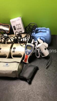 Large Mixed Lot Including 6 x Respironics Inspiration Elite Nebuliser, 1 x Herida Mattress Pump, 2 x Marsden Scale Displays, 1 x LSU Laerdal Suction Pump with Cup, 2 x Microdot Blood Glucose Monitoring Systems and 1x Medix Turboneb 2 Nebulizers *S/N 00881 - 2