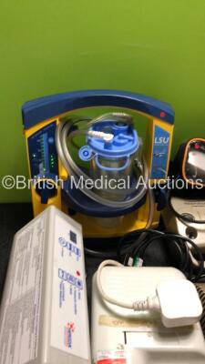 Large Mixed Lot Including 6 x Respironics Inspiration Elite Nebuliser, 1 x Herida Mattress Pump, 2 x Marsden Scale Displays, 1 x LSU Laerdal Suction Pump with Cup, 2 x Microdot Blood Glucose Monitoring Systems and 1x Medix Turboneb 2 Nebulizers *S/N 00881 - 6