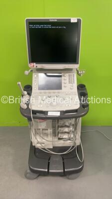 Toshiba Aplio 500 Flat Screen Ultrasound Scanner *Mfd 2016-04* with 3 x Transducers/Probes (1 x PVT-781VT * Mfd 11- 2015* ,1 x PVT-674BT * Mfd 12- 2019 * and 1 x PVT-375BT * Mfd 02- 2020 *) and Sony UP-X898MD Printer (HDD REMOVED - Powers Up) *WAD1642745*