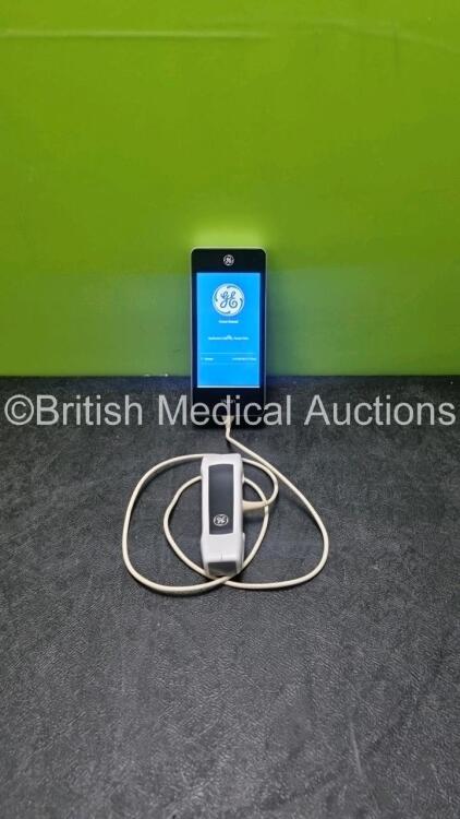 GE Vscan Extend Portable Ultrasound Scanner *Mfd - 04/2018* with Dual Ultrasound Transducer / Probe and Power Supply (Powers Up Battery Missing - See Photo) *SN VD1521305F*