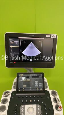 Philips Epiq 7C Flat Screen Ultrasound Scanner Ref 989605386721 SVC HW A.0 *S/N US714B0231* *Mfd 2014** Software Version 1.7.1 with 2 x Transducers / Probes (X5-1 and D2cwc) (Powers Up) ***IR906*** - 4