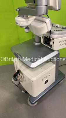 GE Logiq P6 Model 5329837 Ultrasound Scanner *Mfd 01-2010* Software Version R2.0.5 Software Part Number 5329523 with 2 x Transducer / Probes (GE 4C Model 2401359 *Mfd 11-2009* Head Damage - See Photo and 1 x GE E8CS Model 47236865 *Mfd 11-2014*) and 1 x - 8