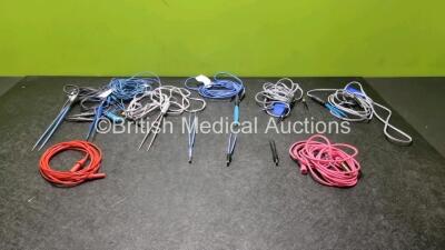 Job Lot of Various Diathermy Cables and Forceps