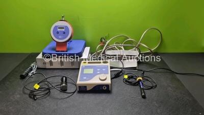 Mixed Lot Including 1 x EMS Therasonic 455 SoLo Ultrasound with 2 x Probes, 1 x Bausch & Lomb Power Supply Unit, 1 x Siemens 04777095 Footswitch and 1 x Takei Physical Fitness Test *SN 5040 / 99715 / 68110136 / MMC00285*