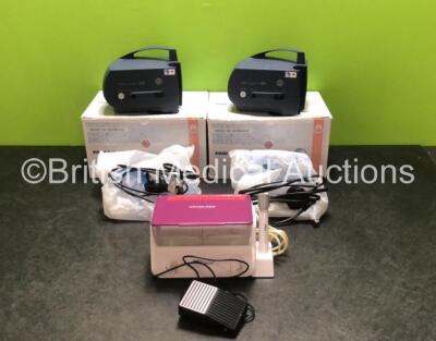 Mixed Lot Including 2 x Pari TurboBOY SX Inhalation Devices with Accessories in Boxes (Excellent Condition) and 1 x Mirage Health Group Propulse Irrigator with Footswitch