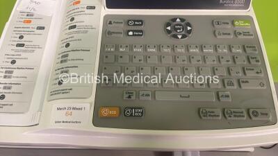 Cardiac Science Burdick 8500 Electrocardiograph with 10 Lead ECG Leads on Trolley with Power Supply (Powers Up) *S/N E8500-002274* - 2