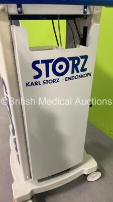 Karl Storz Stack Trolley (Powers Up) with Storz 200903 31 Touch Screen Monitor (Missing Power Dial) *S/N GC1127* - 5