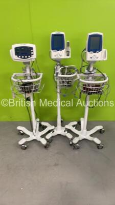 1 x Welch Allyn 53NT0 Vital Signs Monitor on Stand and 2 x Welch Allyn SPOT LXi Vital Signs Monitors on Stands (All Power Up) *S/N 20140301857*