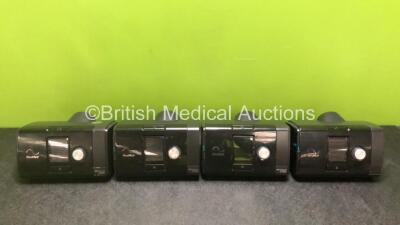 4 x ResMed Airsense 10 Autoset CPAP Units with 1 x Power Supply (All Power Up, 2 x Missing Humidifier Chambers, 3 x Missing Side Doors - See Photos) *SN 23171406099 / 23171406375 / 23162089570 / 23193554960*