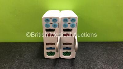 2 x GE Type E-PSMP-00 Modules with ECG, SpO2, T1, T2, P1, P2 and NIBP Options (Mfd 2009 / 2009) *SN 6490602 / 6490585*