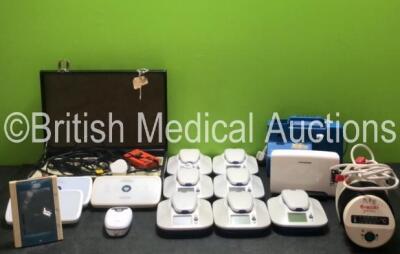 Mixed Lot Including 3 x Boston Scientific Latitude Communicator Units, 1 x Merlin Medical BP Monitor (Missing Battery Cover) 1 x Medtronic 24967 Handheld Unit, 7 x Medtronic MyCareLink Patient Monitors, 1 x Biotronik CardioMessenger Unit, 1 x Biegler Warm