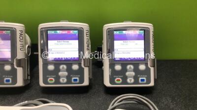 4 x Smiths Medical CADD Model 2110 Ambulatory Infusion Pumps with 4 x Power Supplies, 4 x Pole Mount Adapters, 4 x Pole Mount Brackets and 3 x Controls (All Power Up) *SN 1066492 / 1066487 / 1066698 / 1066704* - 3