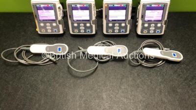 4 x Smiths Medical CADD Model 2110 Ambulatory Infusion Pumps with 4 x Power Supplies, 4 x Pole Mount Adapters, 4 x Pole Mount Brackets and 3 x Controls (All Power Up) *SN 1066492 / 1066487 / 1066698 / 1066704* - 4