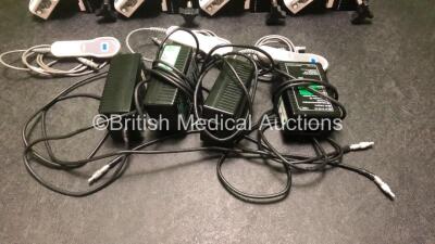 4 x Smiths Medical CADD Model 2110 Ambulatory Infusion Pumps with 4 x Power Supplies, 4 x Pole Mount Adapters, 4 x Pole Mount Brackets and 3 x Controls (All Power Up) *SN 1066492 / 1066487 / 1066698 / 1066704* - 7