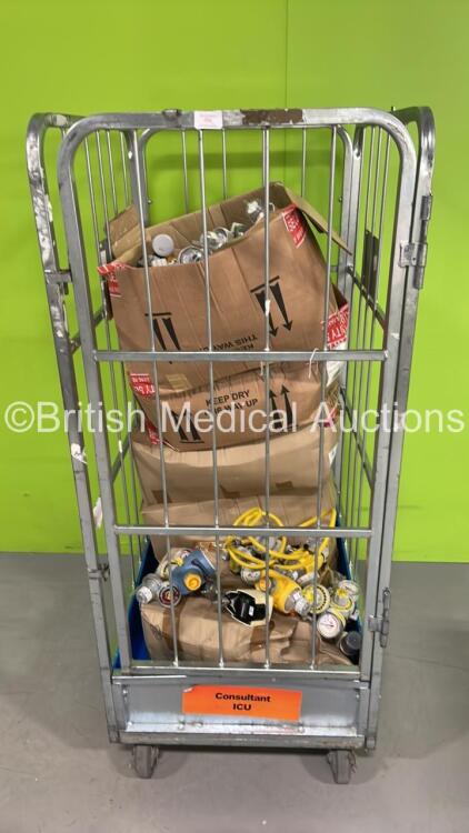 Large Quantity of Valves/Regulators and Hoses (Cage Not Included)