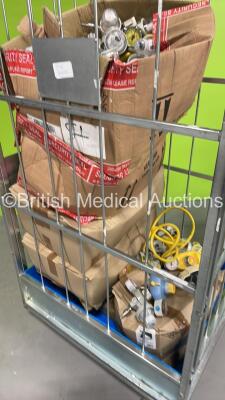 Large Quantity of Valves/Regulators and Hoses (Cage Not Included) - 4