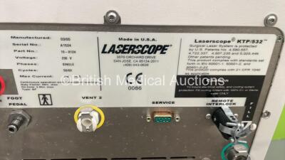 Laserscope Aura XP Laser Part No 10-8124 with Footswitch (Unable to Power Test Due to No Key) *S/N SA1524* - 3