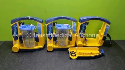 3 x LSU Laerdal Suction Units with 3 x Suction Cups (All with Damage to Casing - See Photos 1 x For Spares and Repairs) *SN 78391472675 / 78041969406 / 78112150415*