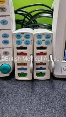 2 x GE B30 Patient Monitors with 2 x GE E-PSMP-00 Module Including ECG, SpO2, T1-T2, P1-P2 and NIBP Options, 2 x GE 5 Lead ECG Leads, 2 x SpO2 Finger Sensors, 2 x NIBP Hoses and 2 x Cuffs (Both Power Up) *SN 6808055 / 6875193 / SF3134778P00WA / SF31348781 - 4