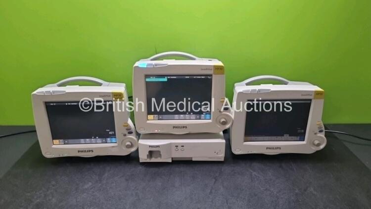 Job Lot Including 3 x Philips IntelliVue MP30 Patient Monitors (All Power Up) and 1 x Philips IntelliVue G5 M1019A Gas Module (No Power Missing Water Trap) *SN ARYM0188 / DE2728A0534 / DE622234717 / DE72845811