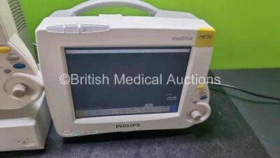 Job Lot Including 3 x Philips IntelliVue MP30 Patient Monitors (All Power Up) and 1 x Philips IntelliVue G5 M1019A Gas Module (No Power Missing Water Trap) *SN ARYM0188 / DE2728A0534 / DE622234717 / DE72845811 - 4