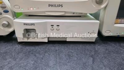 Job Lot Including 3 x Philips IntelliVue MP30 Patient Monitors (All Power Up) and 1 x Philips IntelliVue G5 M1019A Gas Module (No Power Missing Water Trap) *SN ARYM0188 / DE2728A0534 / DE622234717 / DE72845811 - 5