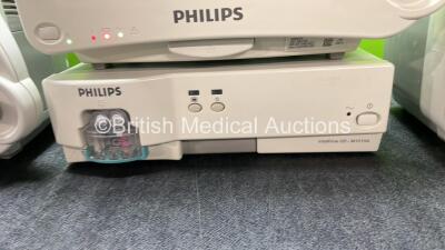 3 x Philips MP30 Patient Monitors with 1 x Philips IntelliVue G5 M1019A Gas Module Including Water Trap (All Power Up) *SN DE72877709, ARYC-0090, DE72881304, DE72877693* - 6