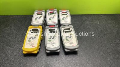 6 x Masimo Set Rad 5 Signal Extraction Pulse Oximeters with 5 x SpO2 Leads (2 Power Up, 4 Untested Due to Possible Flat Batteries) *SN N150972, 515965, 515969, N152410, N194969, N152489*