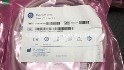 23 x GE Ref 2106308-003 ECG Trunk Cables *All Unused* - 4