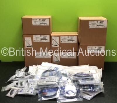 Job Lot Including Various GE Critikon Soft-Cuf BP Cuffs, 17 x CareFusion Ref M1024231 General Purpose Temperature Probes, 12 x Nellcor SpO2 Ear Sensor Clips and 20 x FMT400/AEC-GE Cables For Use with GE Patient Monitors *All Unused*