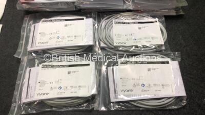 Job Lot Including 6 x Vyaire Skin Temperature Sensors, 4 x Vyaire Multi-Link ECG Care Cables, 36 x Edwards Lifesciences Ref 896507021 TruWave Cables and 12 x CareFusion / Vyaire Ref 2021197-001 Vital Signs Invasive BP Cables *All Unused* - 2