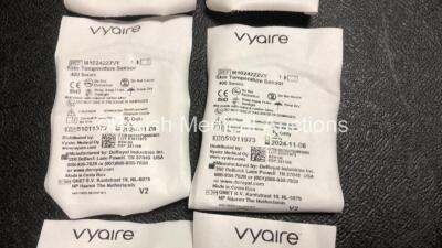 Job Lot Including 6 x Vyaire Skin Temperature Sensors, 4 x Vyaire Multi-Link ECG Care Cables, 36 x Edwards Lifesciences Ref 896507021 TruWave Cables and 12 x CareFusion / Vyaire Ref 2021197-001 Vital Signs Invasive BP Cables *All Unused* - 8