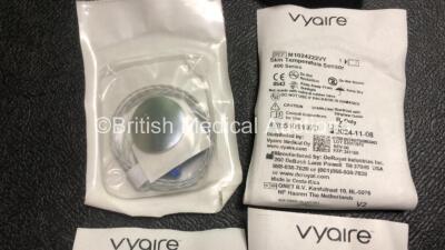 Job Lot Including 6 x Vyaire Skin Temperature Sensors, 4 x Vyaire Multi-Link ECG Care Cables, 36 x Edwards Lifesciences Ref 896507021 TruWave Cables and 12 x CareFusion / Vyaire Ref 2021197-001 Vital Signs Invasive BP Cables *All Unused* - 9